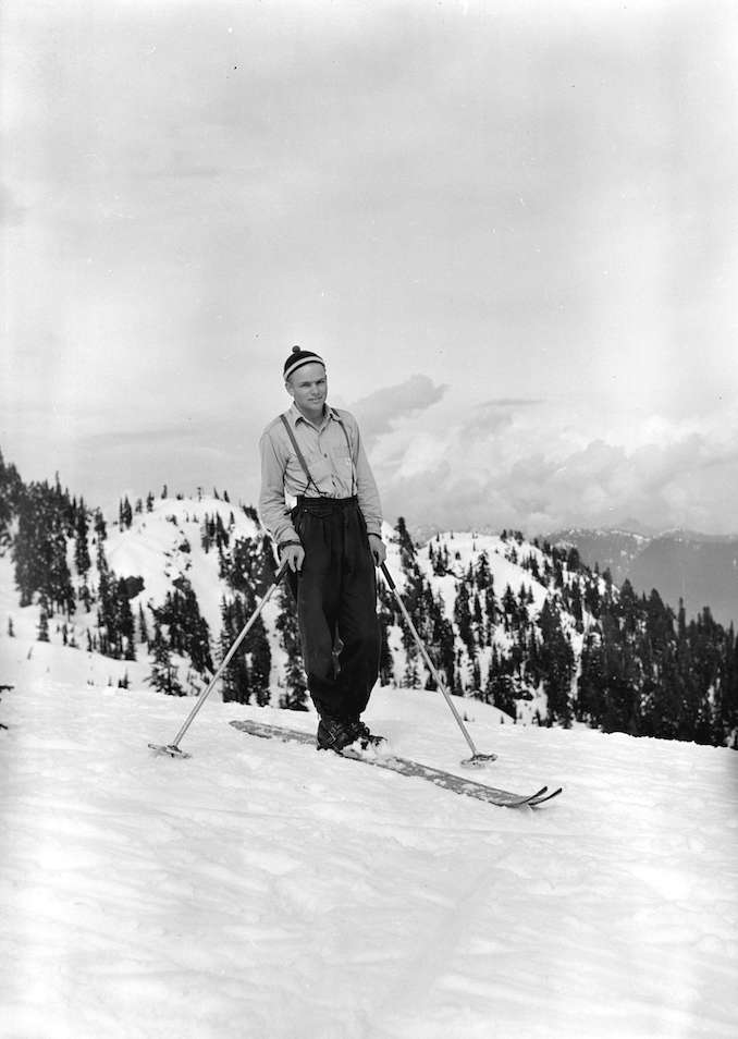 1940-Skier at Mt Seymour BC