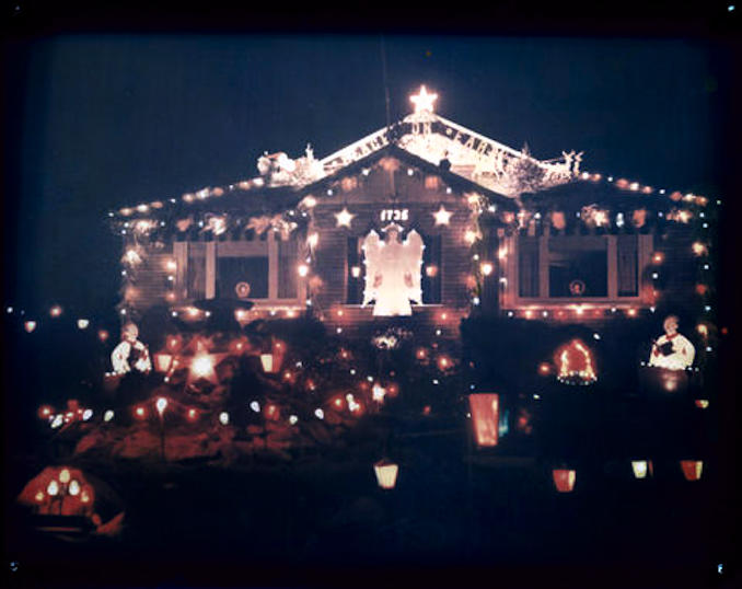 1957-Christmas lights at Vivian EBennett residence - 1735 East 49th Avenue