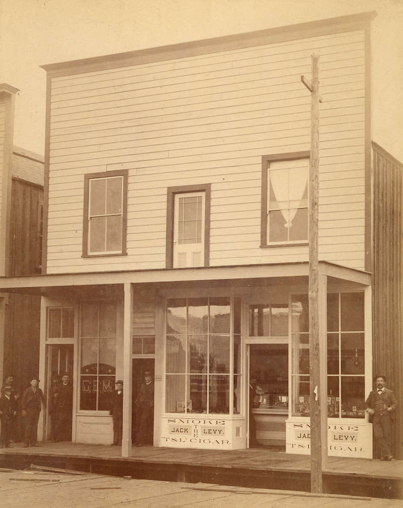 1887-The Gem and Jack Levy's cigar store on Cordova Street