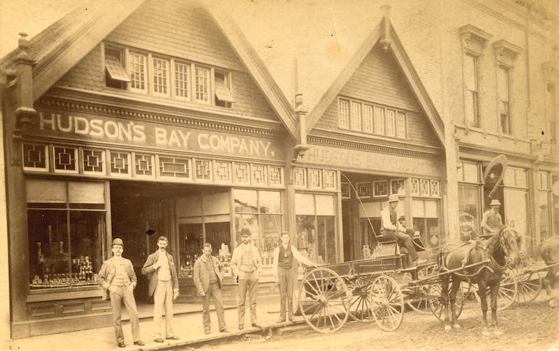 1889-Hudson's Bay Company storefront at 150 Cordova Street