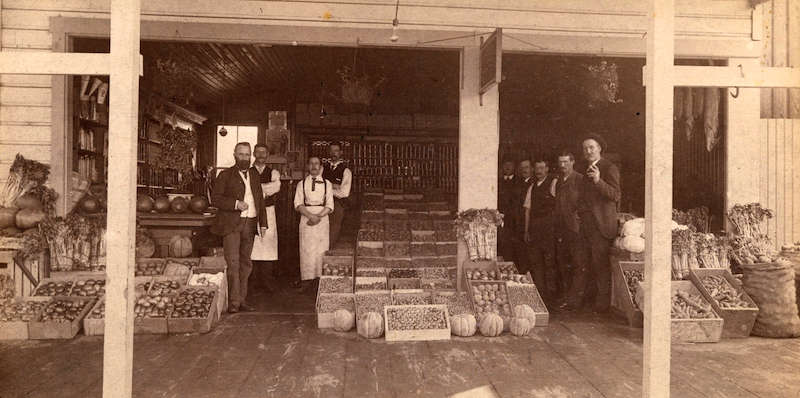 1890-Vancouver Market, R.V. Winch, Prop[rietor] 1888 [20 Cordova Street]