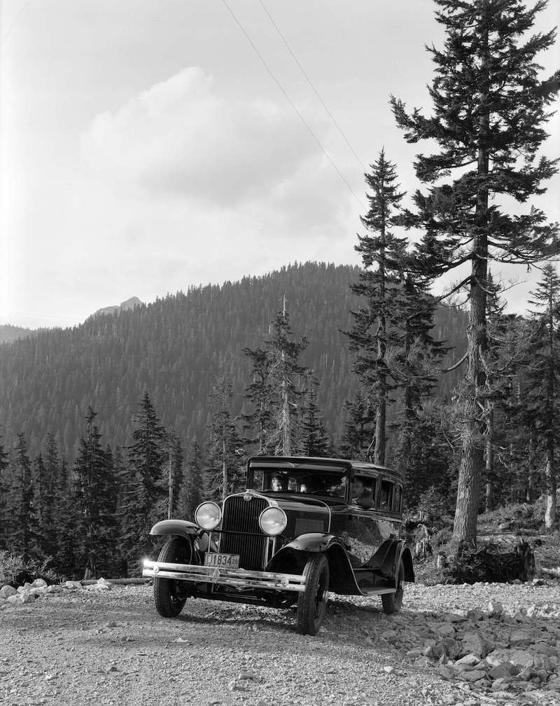 1929-A car on the road to Grouse Mountain copy 2