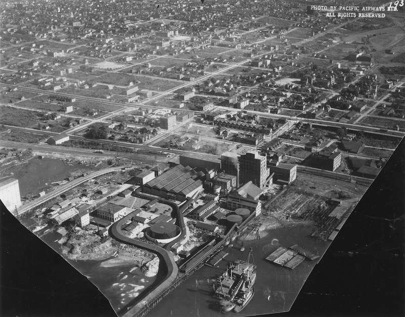 1921-Aerial view of BC Sugar refinery