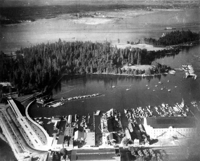 1924-Aerial view [of Coal Harbour] taken about 1924
