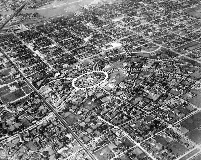 1924-Aerial view of the Crescent in Shaughnessy