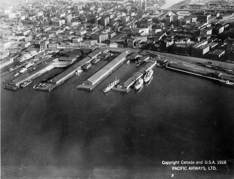1926-View of Vancouver waterfront showing Union Dock