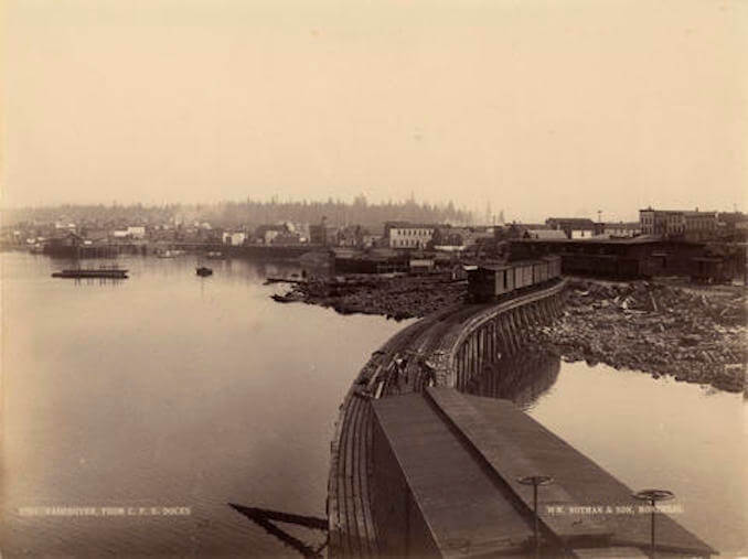 View of Vancouver from the CPR docks, 1887