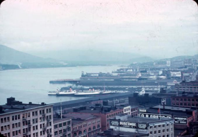 Gastown from above, 1946