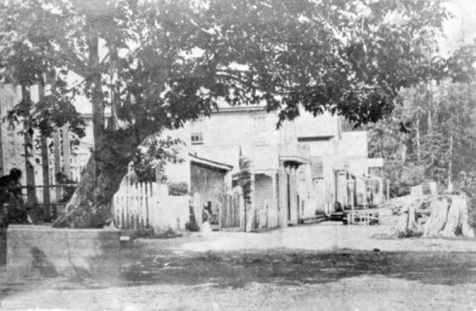 Photo of the original Gastown, c. 1880