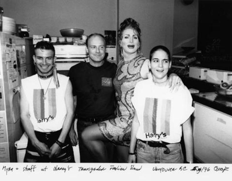 1996 - Myria [LeNoir] and staff at Harry's transgender fashion show, Vancouver B.C.