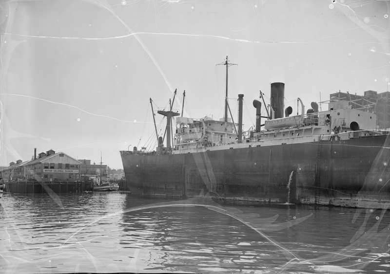 1951 - B.C. Packers ship - shots of deep sea boat and dock
