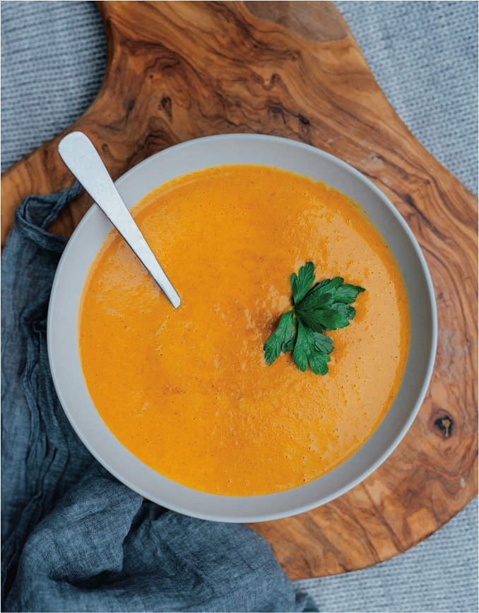 Vegan Carrot, Yam and Ginger Soup