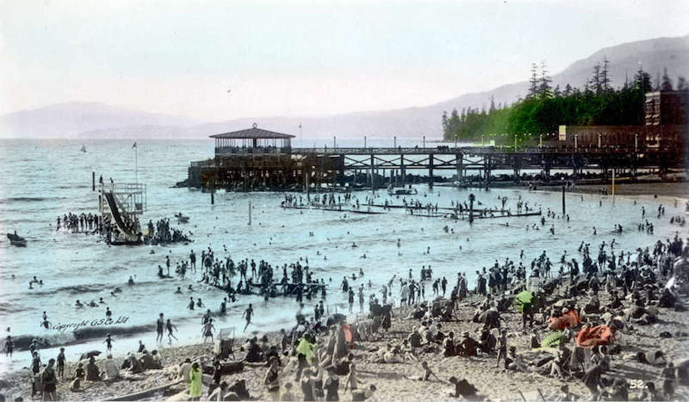 1938 - Beach, English Bay, Vancouver, B.C.
