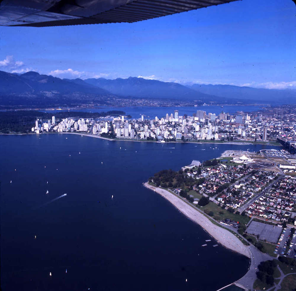 1968 - looking north west showing shoreline and Kitsilano Beach