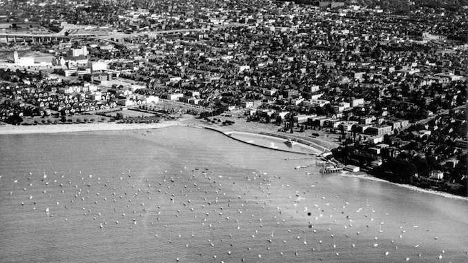 1954 - Aerial view of Kitsilano looking east over Kitsilano Beach