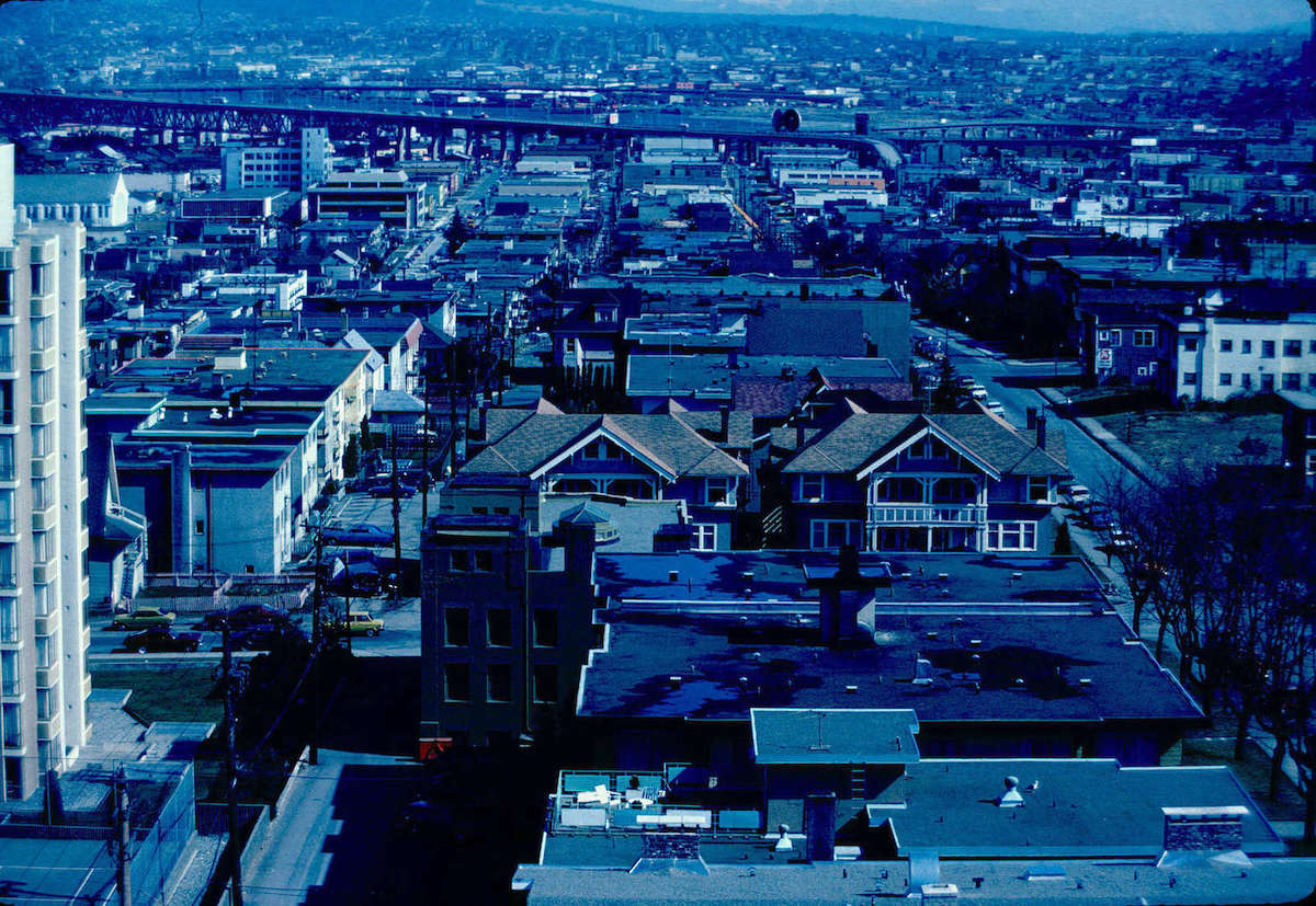 1975 - East facing cityscape view of Kitsilano