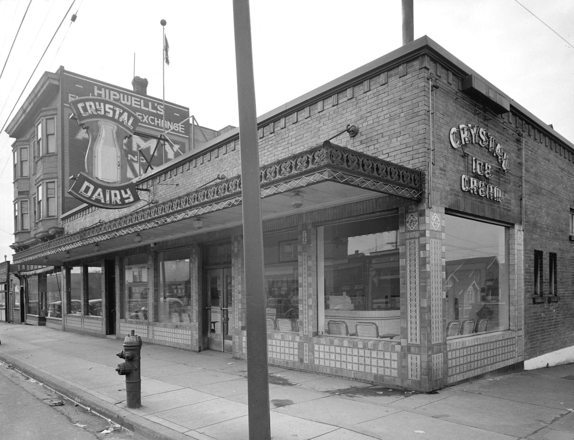 1946 - Exterior [of] Crystal Dairy Building [at 1803 Commercial Drive]