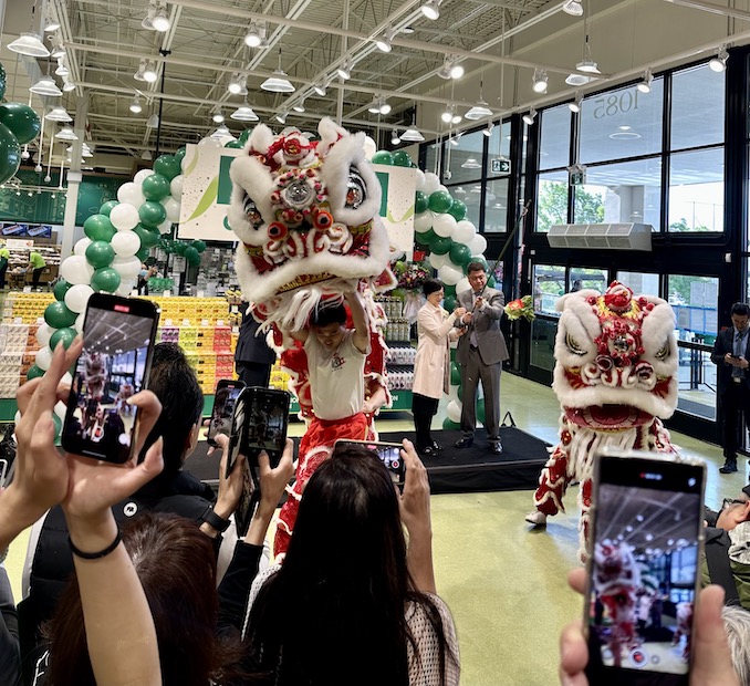 lion dance T&T grand opening 