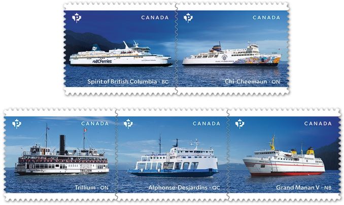 New ferry stamps series features Canada’s marine heritage