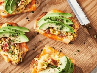 Recipe for Bacon Egg Cheese and Avocado Toast