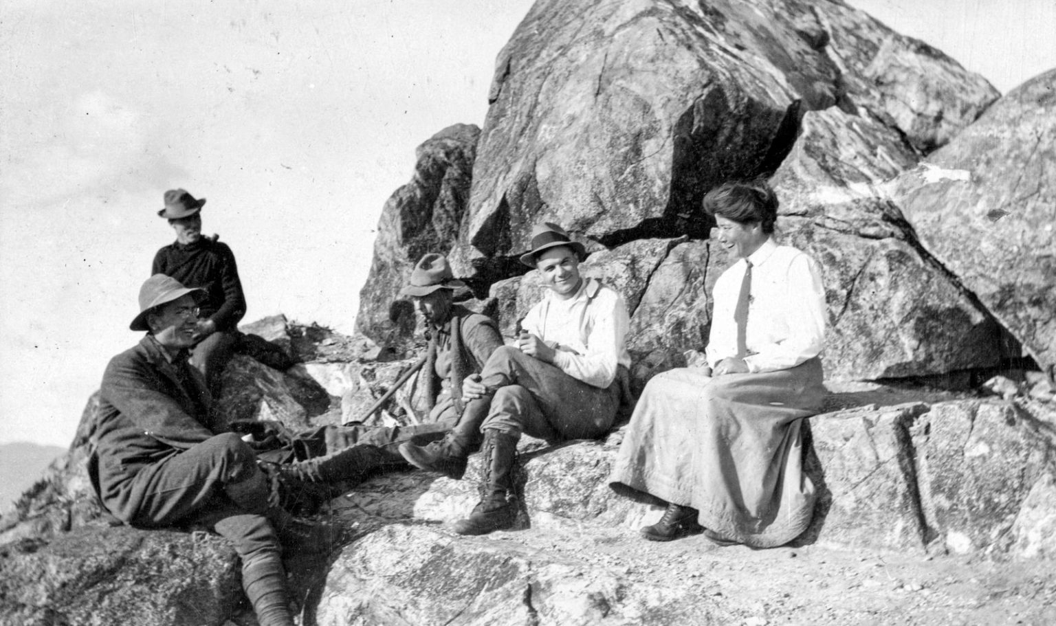 Old Photographs Of Hiking In British Columbia