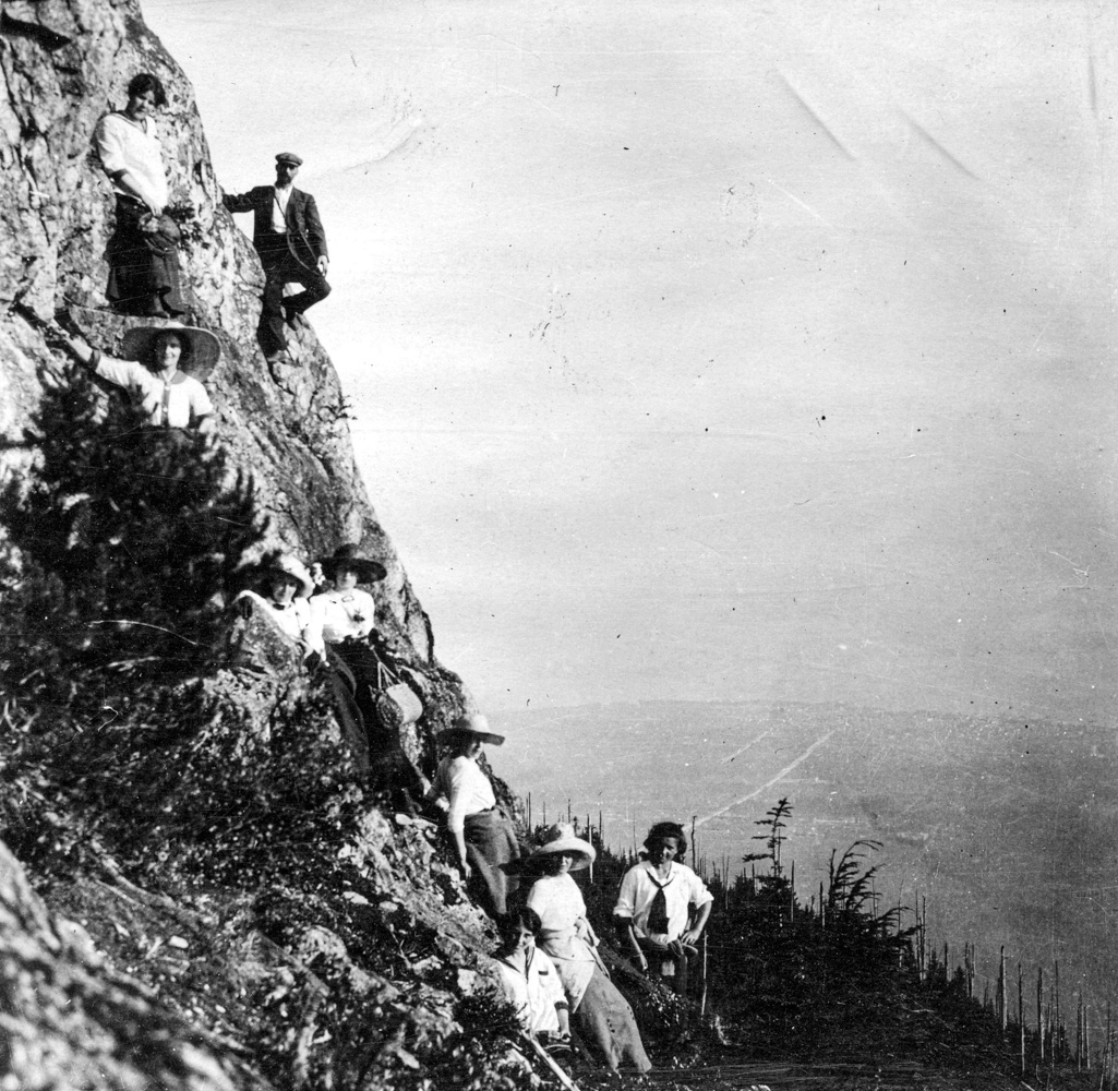 1914 - Descending Grouse Mountain on the Capilano side
