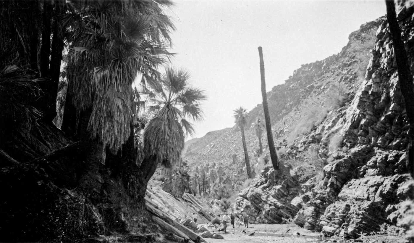 1932 - Young men hiking in semi-arid landscape