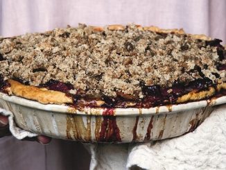 Recipe for Strawberry Rhubarb Crumble Pie