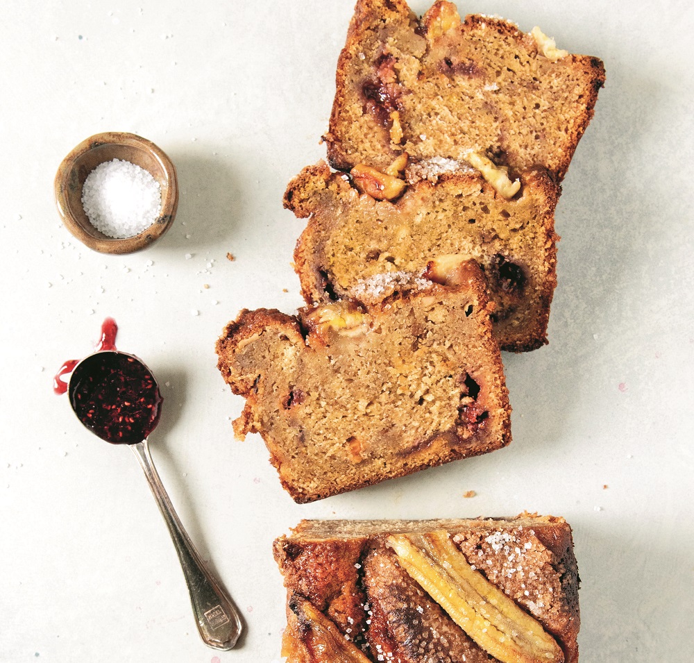 Recipe for PB&J Banana Bread