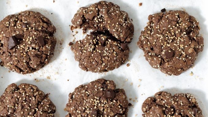 Coffee Shop Double Chocolate Tahini Breakfast Cookies