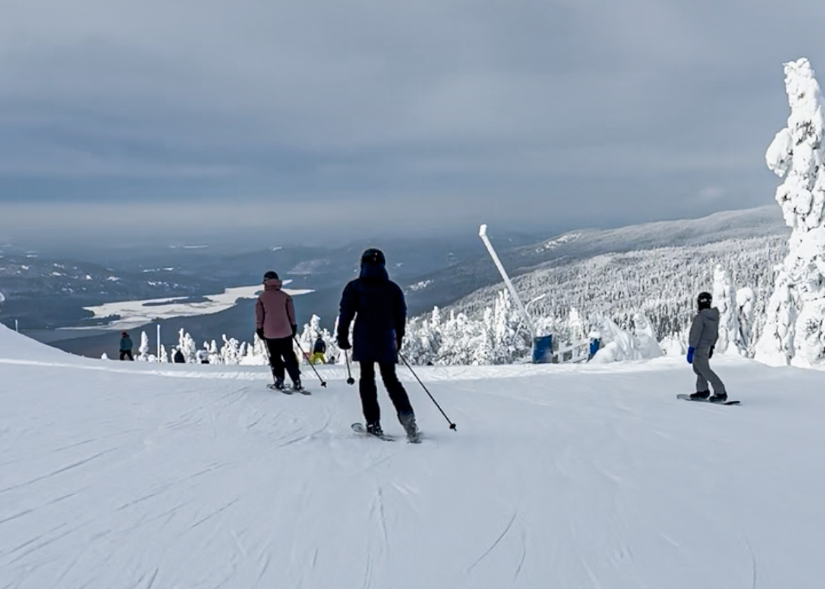 Skiing and Snowboarding at Mont Tremblant, one of the best places to ski outside of British Columbia.