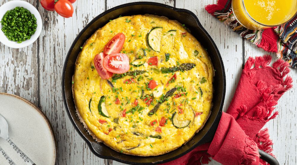 Recipe for Asparagus, Zucchini, and Bell Pepper Frittata